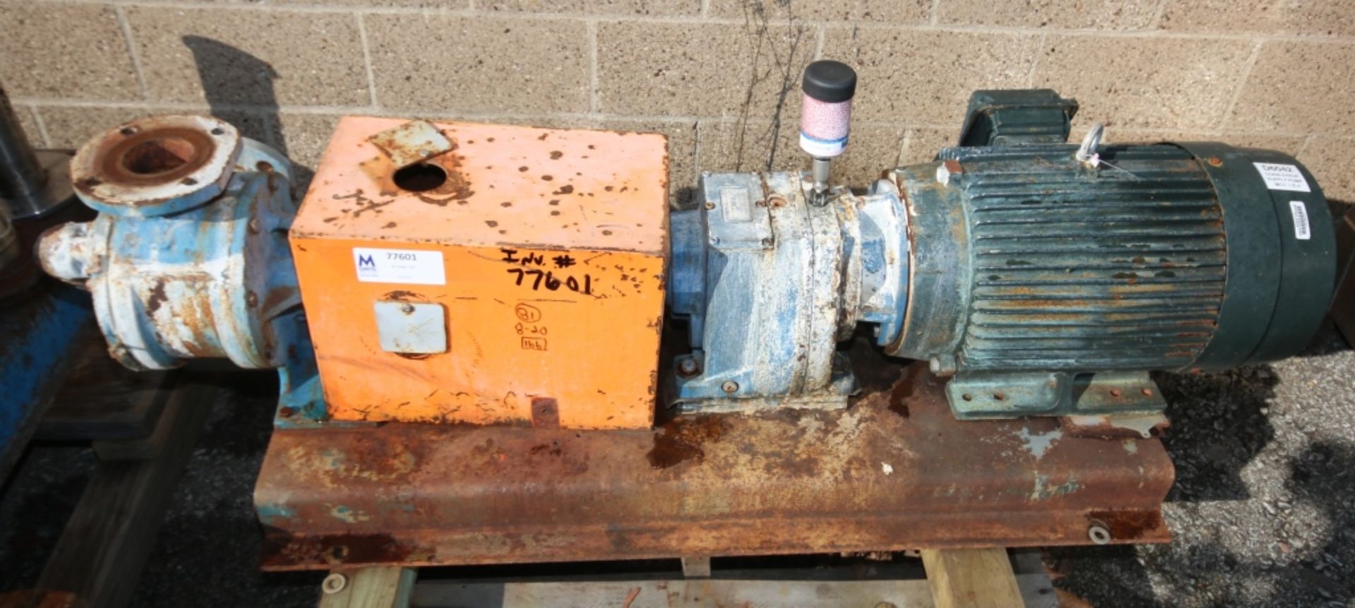 Viking 15 hp Corn Syrup Centrifugal Pump, Model L125, with 1760 rpm Motor, 230/460V 3 Phase, 3" x 3"