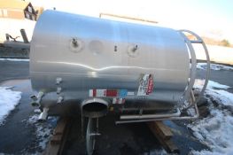 DCI 1,500 Gal. Vertical Jacketed S/S Mix Tank, SN C97-D-5210-B, with Vertical Agitator with 1.3 hp /