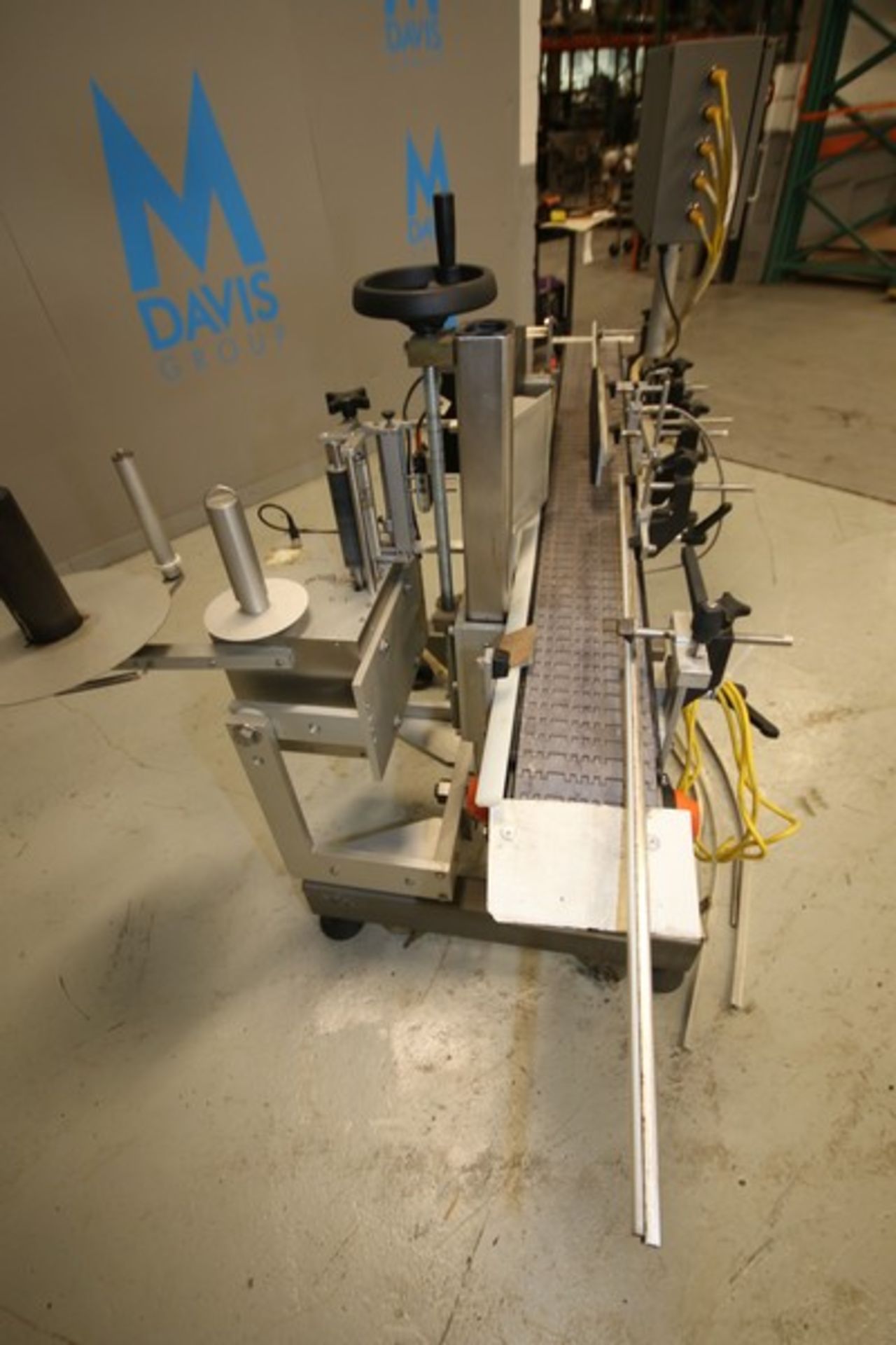 Universal In-Line Labeler, SN T A2-15A-575, with 6' L x 6" W Conveyor with Drive motor & Controls, - Image 2 of 5