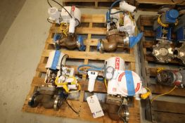 Lot of (4) Assorted Valtek 1.5" & 2" Pneumatic Control Valves, (2) with Logix 3200IQ Digital