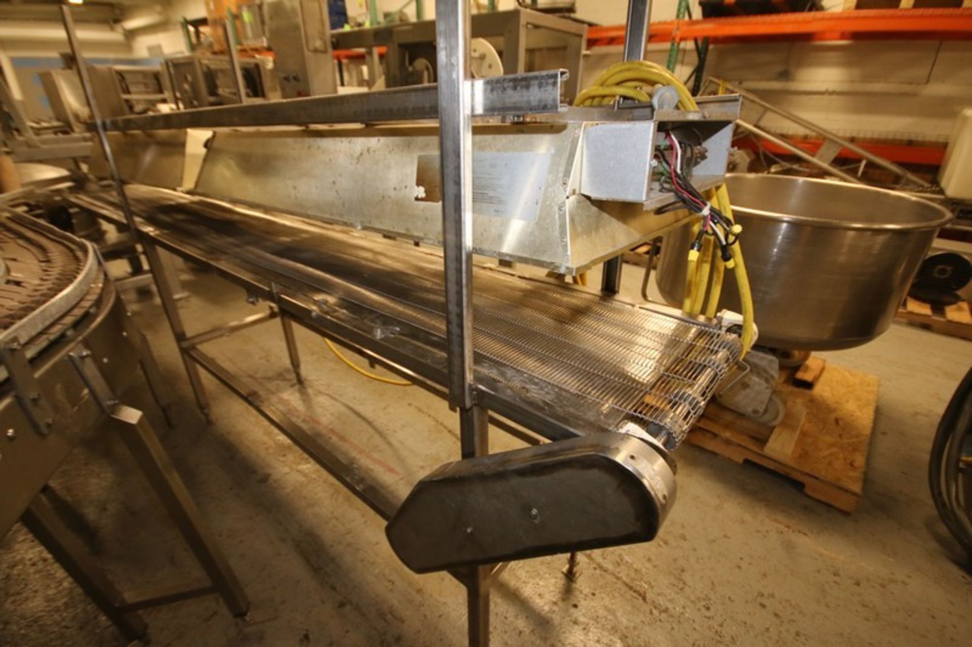 11' 6" L x 20" W x 36" H Power Belt Conveyor with 14" W S/S Belt & (2) Top Mounted Heaters, (Note: - Image 3 of 3