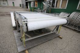 Nercon Aprox. 10' L x 6' W x 40" H S/S Conveyor Accumulation Table, with Rex Type Plastic Belt, with
