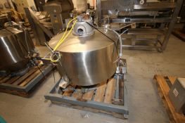 36"W x 32"H Cone Bottom S/S Powder Hopper, with Load Cells, Pneumatic Top & Bottom Valve with
