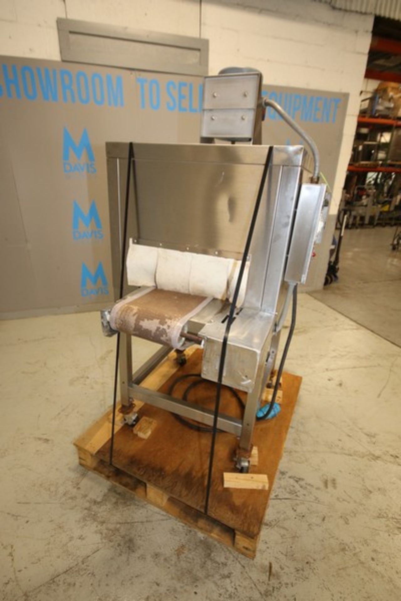 Shanklin 11" W x 6.5" H S/S Shrink Wrap Heat Tunnel, 115 V, Mounted on Casters (INV#88602)(Located @ - Image 2 of 8