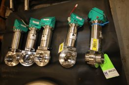 Lot of (5) Tricover 3" CT S/S Air Actuated Butterfly Valves (INV#80625)(Located @ the MDG Auction