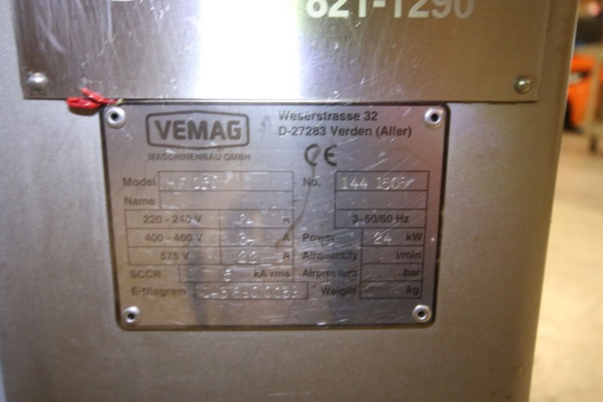 Vemag S/S Vacuum Stuffer, Model Robot HP15C, SN 144 1506, with Double Screws, On Board Tote - Image 8 of 11