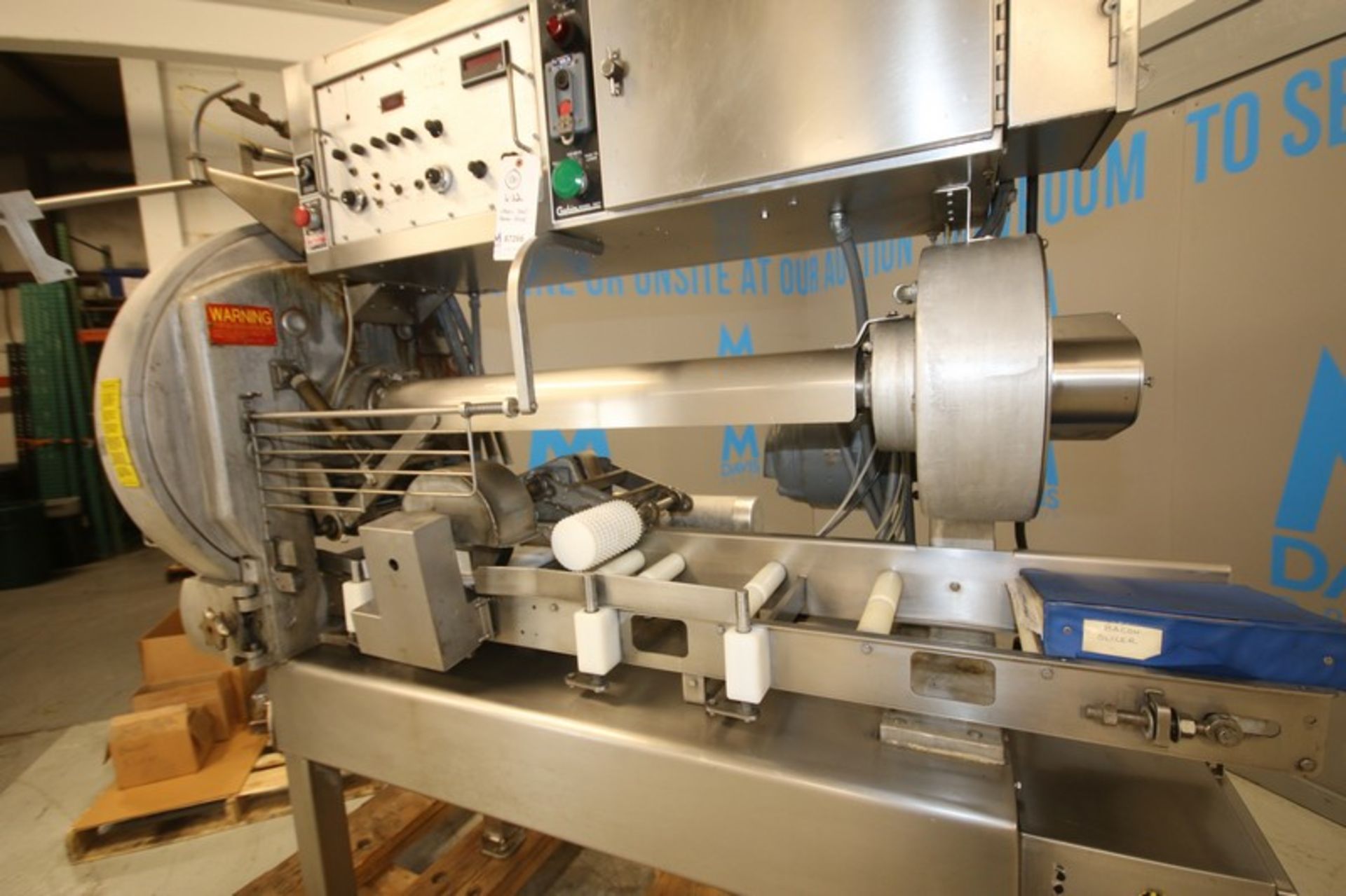 Cashin Continuous Feed Bacon Slicer, Model 3027,SN BS084, 11"W Conveyor, 5hp/1740 rpm Drive Motor, - Image 3 of 14
