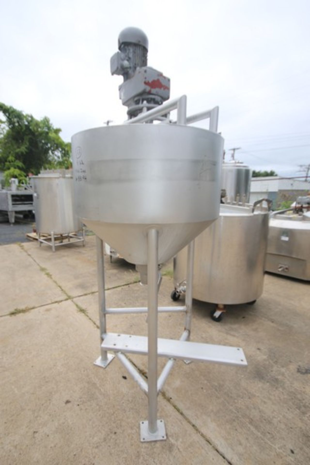 Custom Metalcraft Aprox. 80 Gallon Hinged Lid,Cone Bottom, S/S Processor, SN 47402, National BD - Image 7 of 9