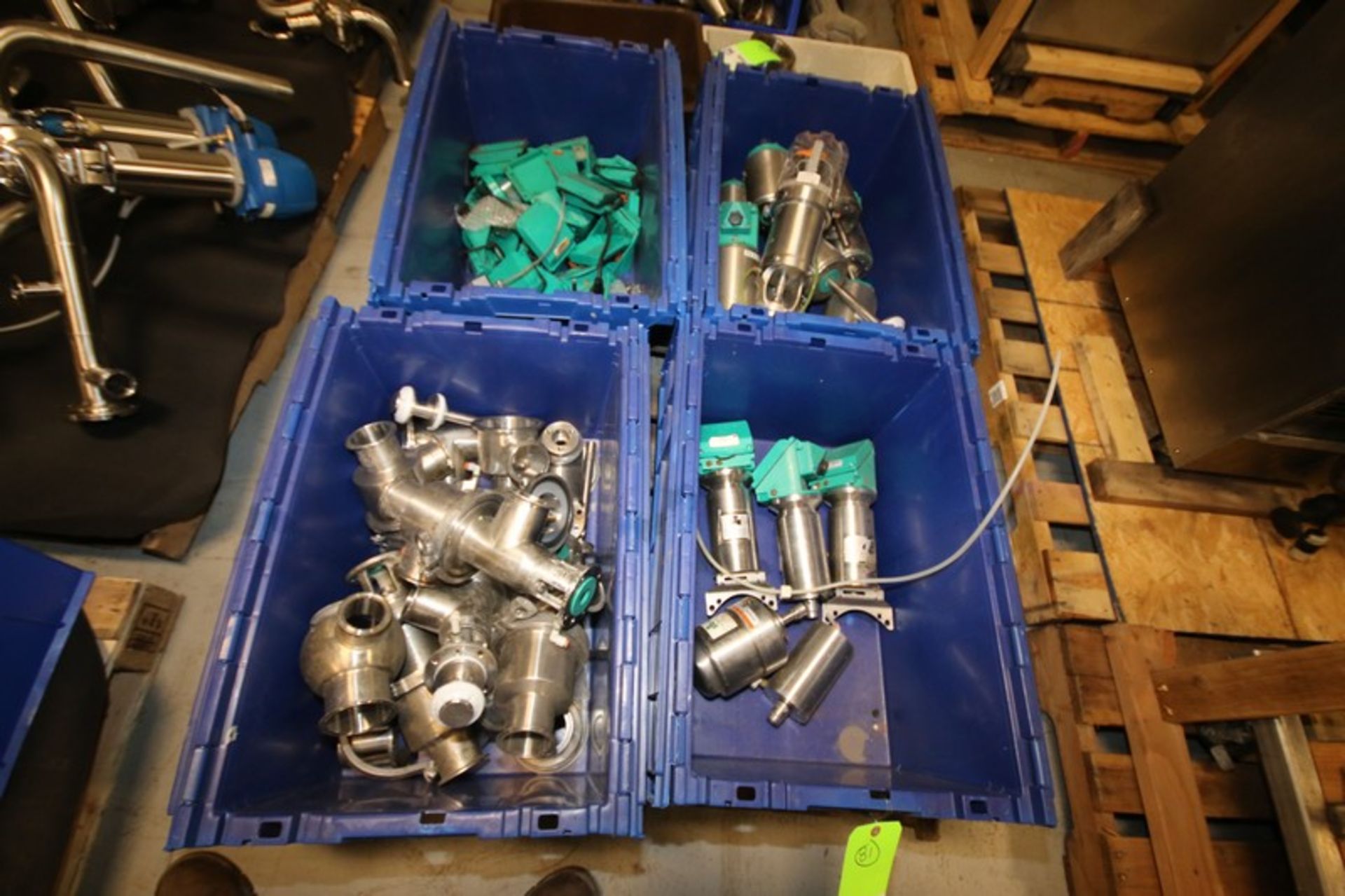 Pallet of Assorted Tri Clover and Others, S/S Air Valve Parts (INV#80642)(Located @ the MDG