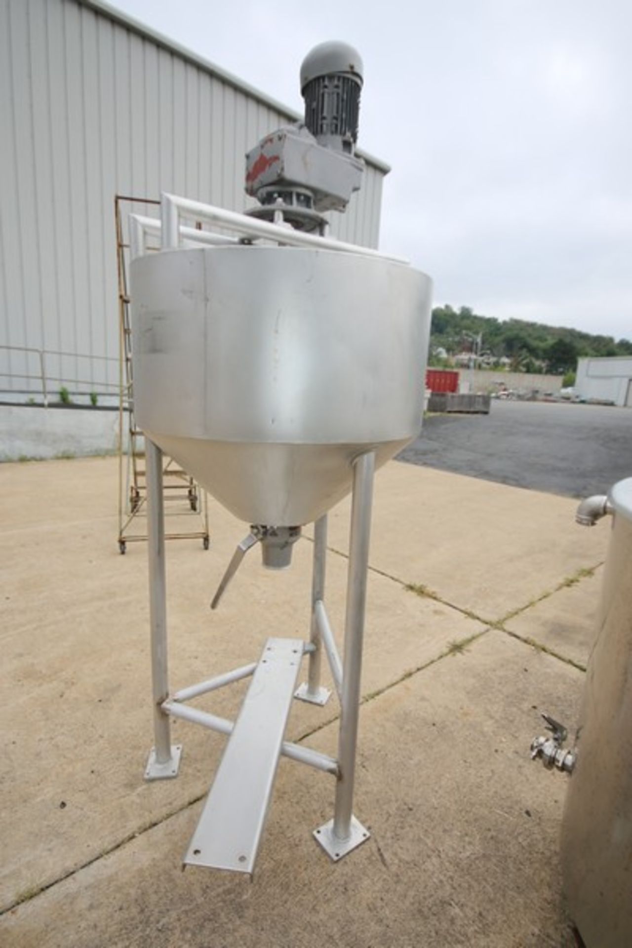 Custom Metalcraft Aprox. 80 Gallon Hinged Lid,Cone Bottom, S/S Processor, SN 47402, National BD - Image 6 of 9