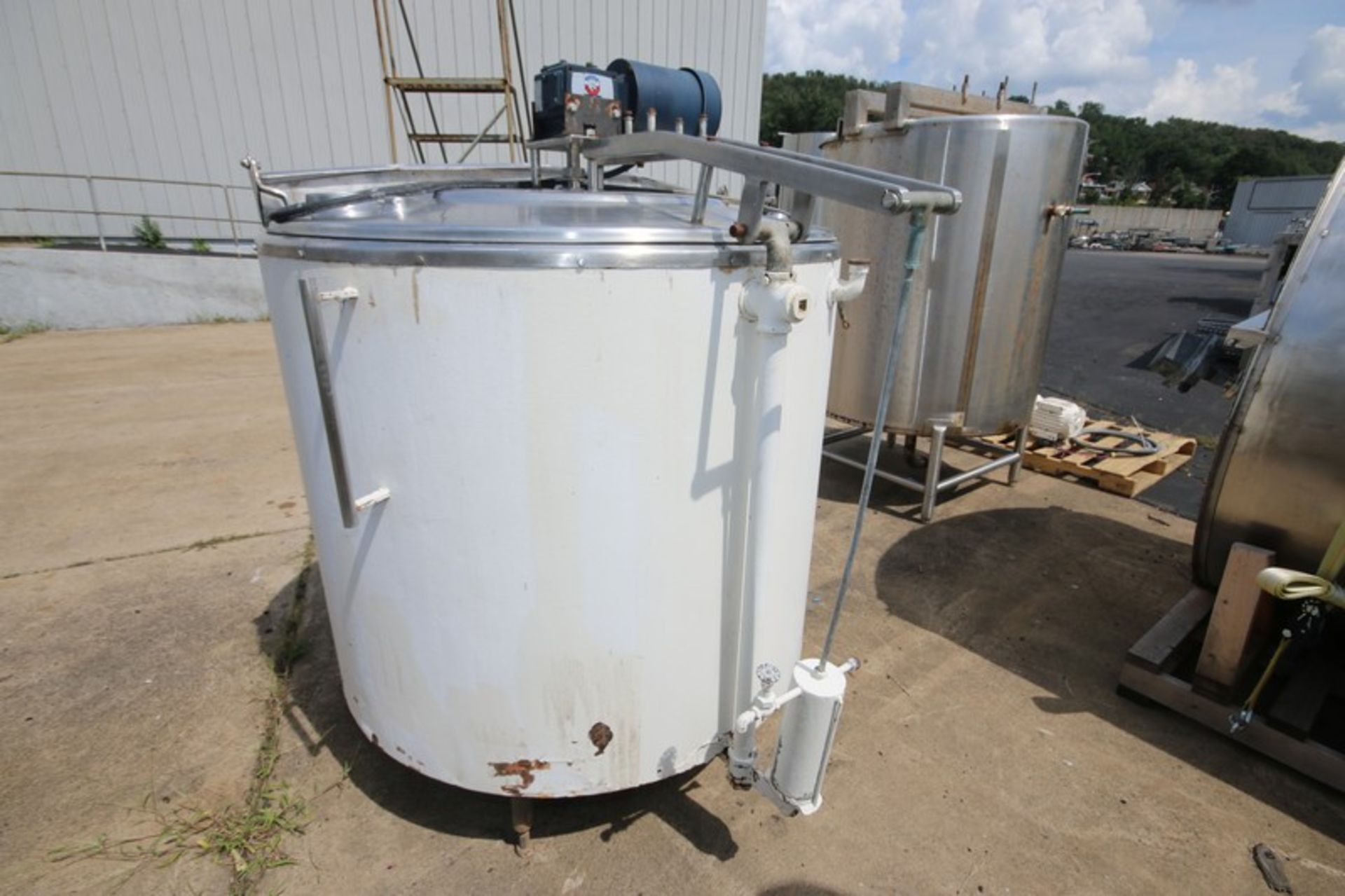 Steriline Aprox. 300 Gallon Hinged Lid, Jacketed S/S Tank, Model 53016-2, SN 194, Painted Exterior, - Image 5 of 7