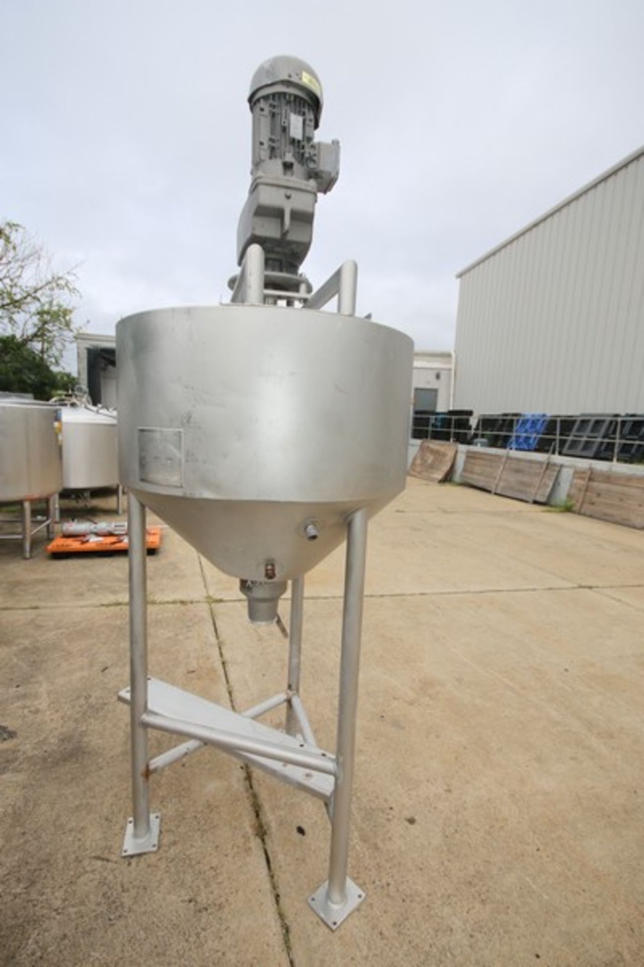 Custom Metalcraft Aprox. 80 Gallon Hinged Lid,Cone Bottom, S/S Processor, SN 47402, National BD - Image 5 of 9