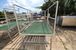 8' L x 4' W x 31" H S/S Operator's Platform, with Plastic Grating, Handrail & Leg Supports, Includes