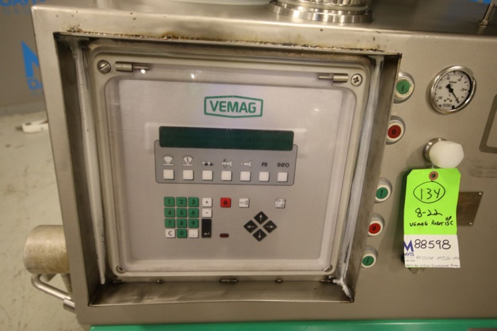 Vemag S/S Vacuum Stuffer, Model Robot HP15C, SN 144 1506, with Double Screws, On Board Tote - Image 7 of 11