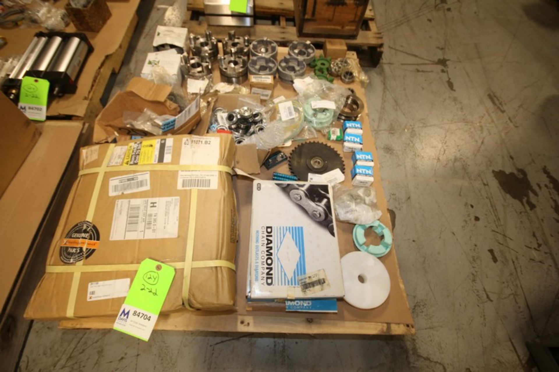 (1) Pallet Assorted Diamond, Dodge, NTN Intelligrated, Magnalo, Chain, Sprockets, Couplers &