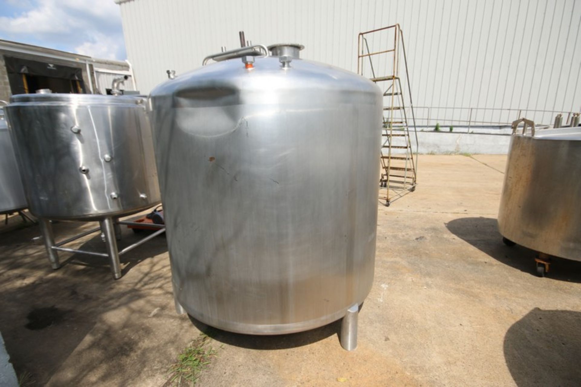 APV Crepaco Aprox. 800 Gallon Dome Tope, Cone Bottom, S/S Mix Tank, Single Wall, SN E-2954 wit Dual - Image 5 of 9