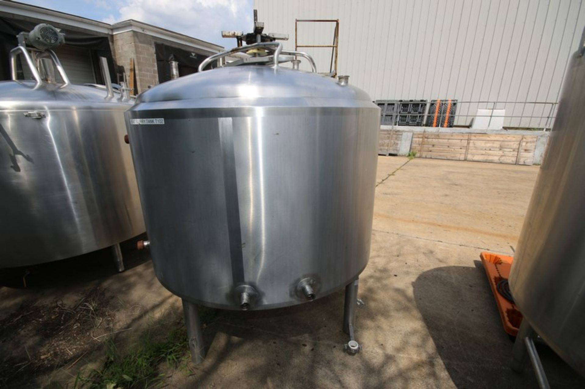 APV Crepaco Aprox. 500 Gallon Dome Top S/S Jacketed Tank, SN E-2953, 3 Prop Agitator Shaft, (Note: - Image 5 of 9