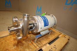 Fristam 15 hp S/S Centrifugal Pump, Model FPX3532-155, SN 1400115, with 2.5" x 2" Clamp Type, S/S
