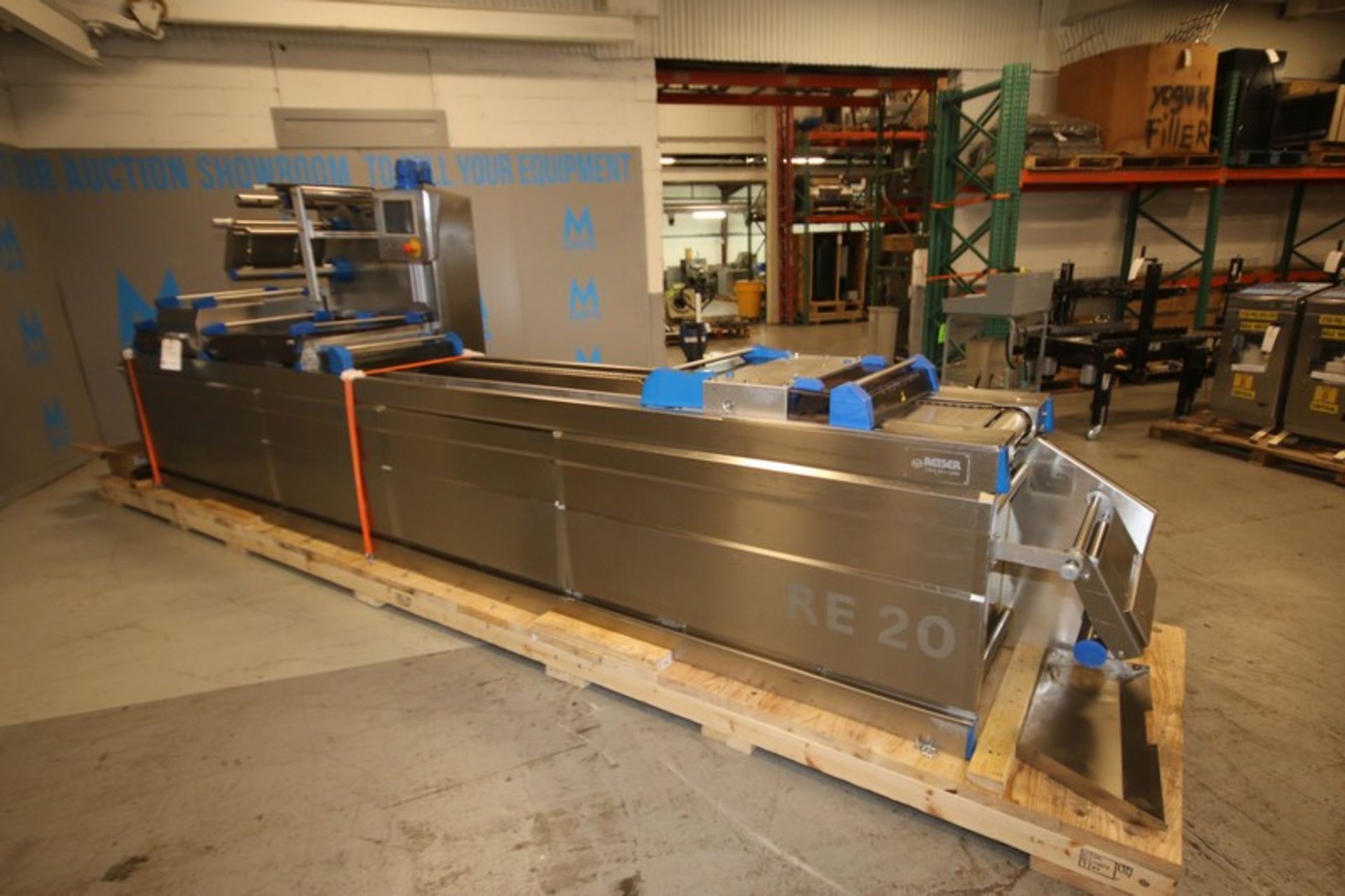 2012 Repak Horizontal S/S Vacuum Packaging Machine Type RE20, SN 2050327, 320 Web Width, Die Size/