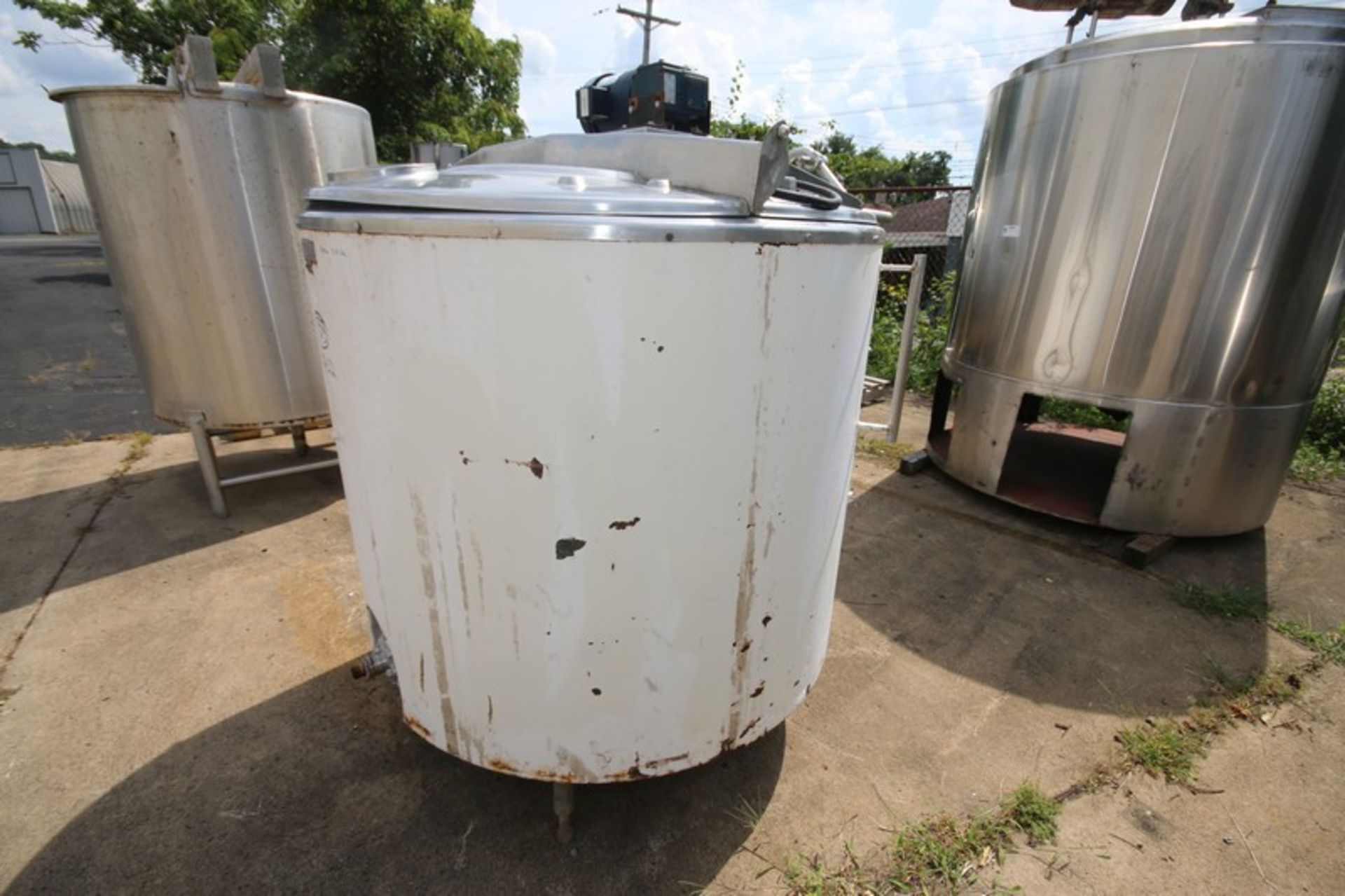 Steriline Aprox. 300 Gallon Hinged Lid, Jacketed S/S Tank, Model 53016-2, SN 194, Painted Exterior, - Image 6 of 7