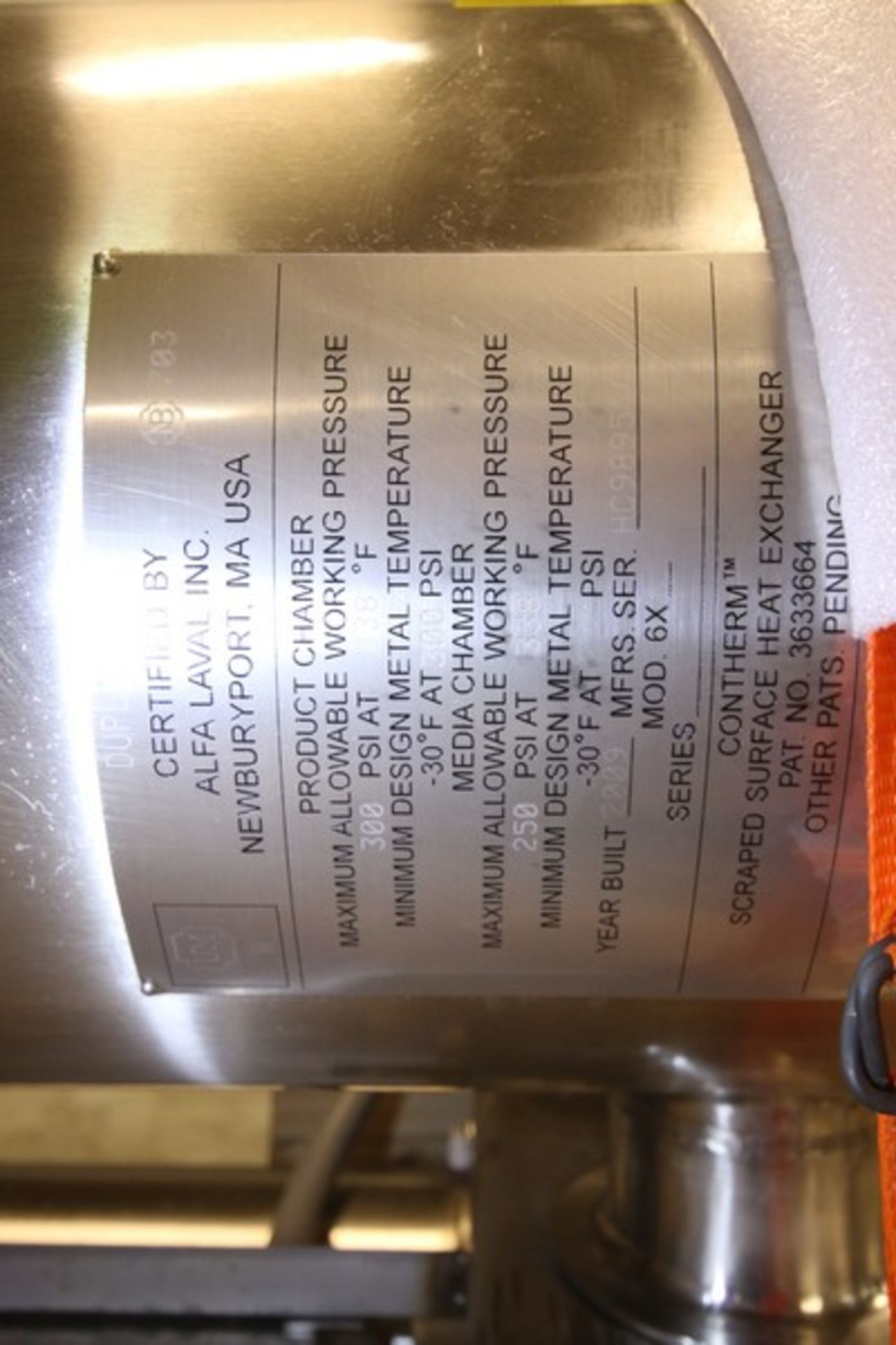 Alpha Laval Contherm Dual Scrape Surface Heat Exchangers, Model 6x6, SN HC989555CN, HC 9948SCN, - Image 6 of 7