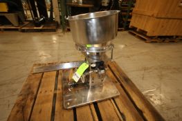 S/S Vibratory Feeder w/ 24" L x 3" W Vibratory Platform, w/ 14" W x 14" L Cone Bottom Hopper (INV#