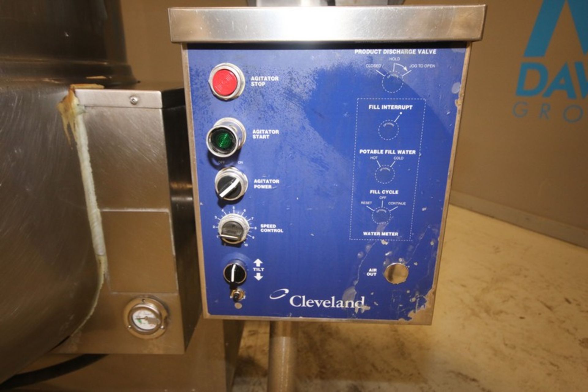 2006 Cleveland 100 Gallon, Jacketed S/S Tilting Kettle, Model HAMKGL100T, SN 3026-06B-01, with - Image 9 of 10