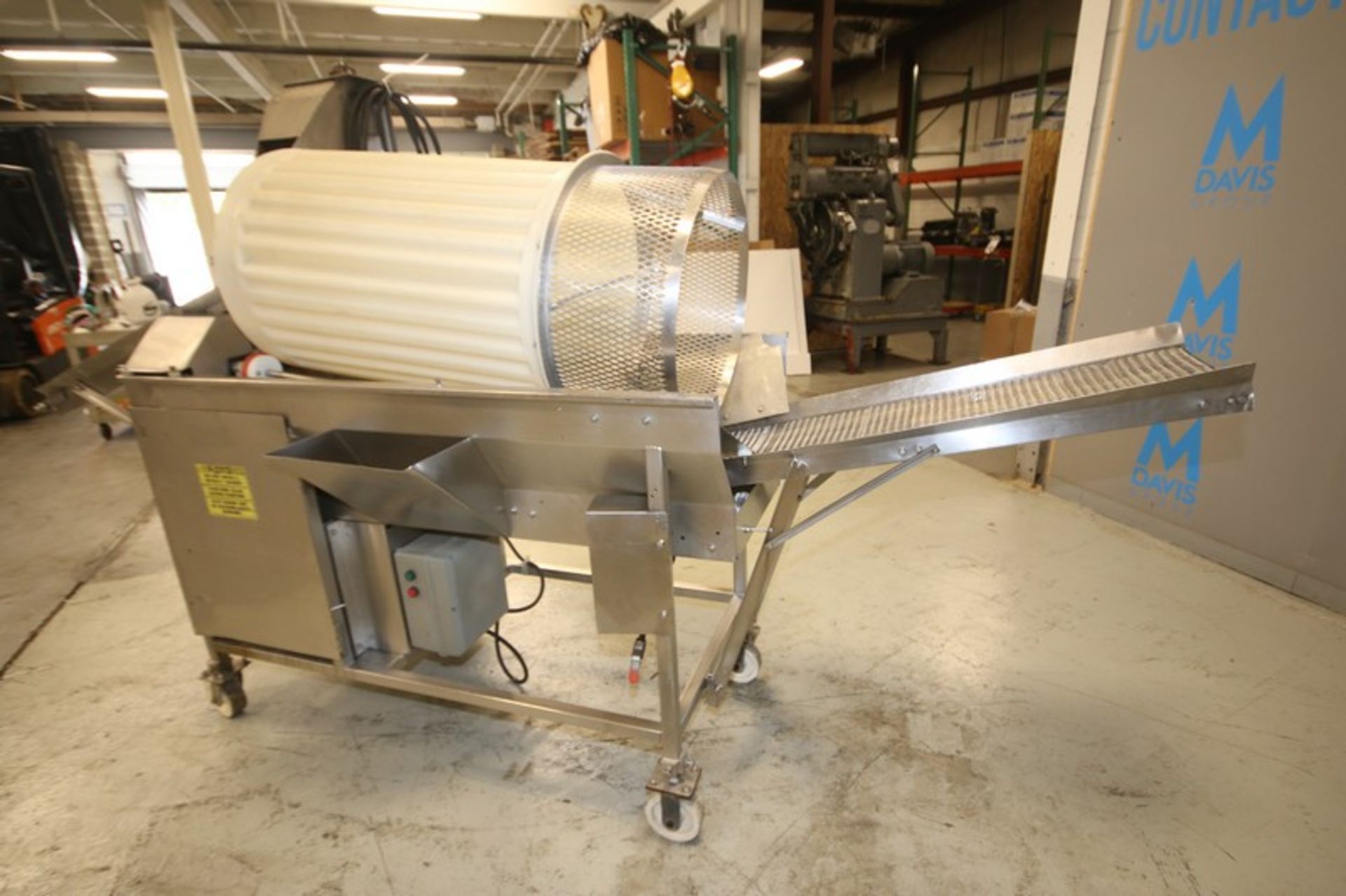 36" L x 24" W, S/S tumbler with 11" x 14" W, In Feed & Out Feed Conveyor, On Board, 8" Vertical S/ - Image 5 of 11