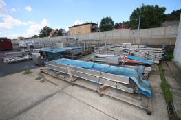 Large Lot of S/S Bakery Sheeting Conveyor System, Aprox. 250' Total Sections, 27" & 43" Wide Belt