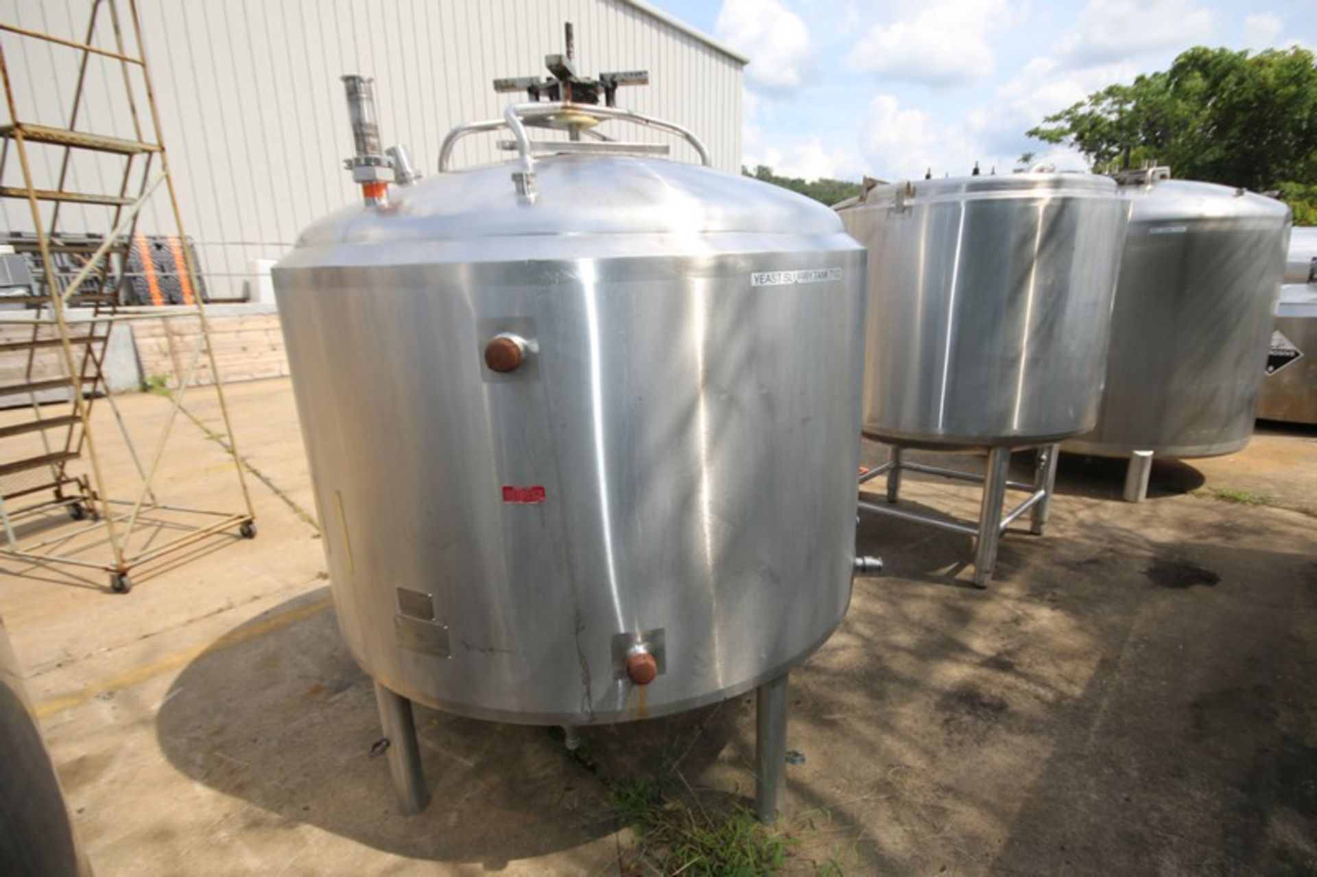 APV Crepaco Aprox. 500 Gallon Dome Top S/S Jacketed Tank, SN E-2953, 3 Prop Agitator Shaft, (Note: - Image 6 of 9