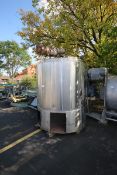 Sani Tank approximately 600 gallon capacity enclosed top , dish bottom jacketed processor with