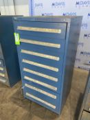 Vidmar Parts Cabinet with Contents, Includes Air Valve Parts, Gaskets, Pump Parts, & Other