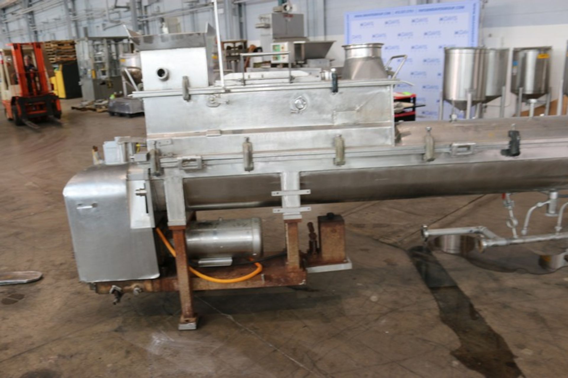 Direct Steam Inject S/S Cheese Auger Cooker, Overall Length: Aprox.15' L, with Baldor 10 hp S/S Clad - Bild 4 aus 8