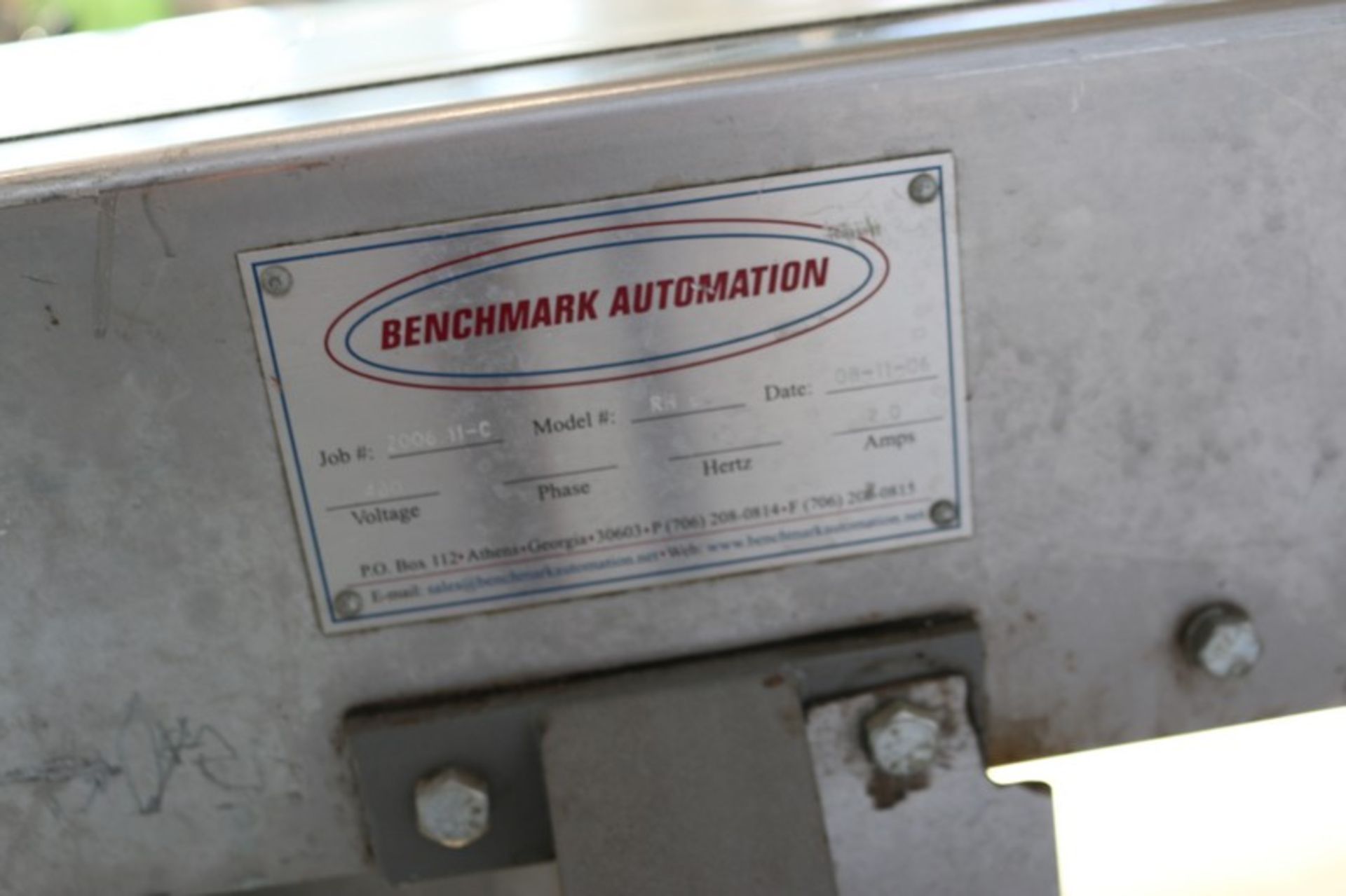 Benchmark Automation S/S Conveyor,M/N RH BC, Job #: 2006 11-C, 480 Volts, 3 Phase, Aprox. 72" L with - Image 9 of 10