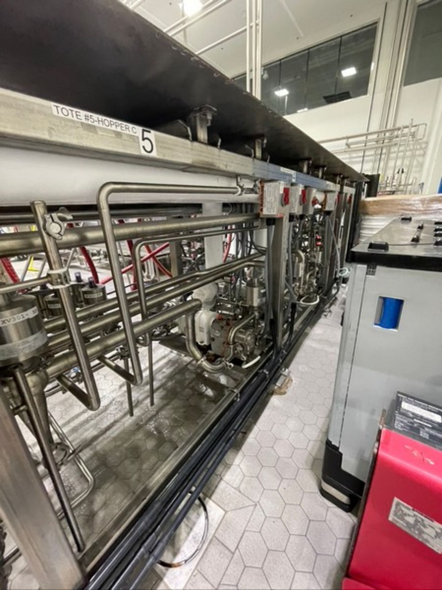 TRIPLE FRUIT SKID, OPERATED WITH 6400 FILLER LOT 40, INCLUDES (3) FRISTAM 1.5/1-HP PD PUMPS, MODEL - Image 5 of 20