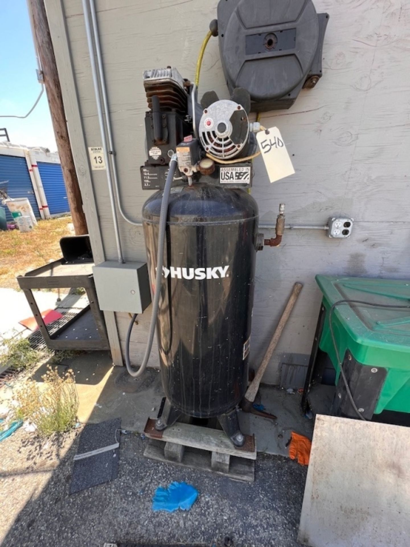 2017 HUSKY 3.7 HP AIR COMPRESSOR, MODEL C602H,S/N 2004181, 60-GALLON, 175 MAWP @ 400 F (INV#88620)(