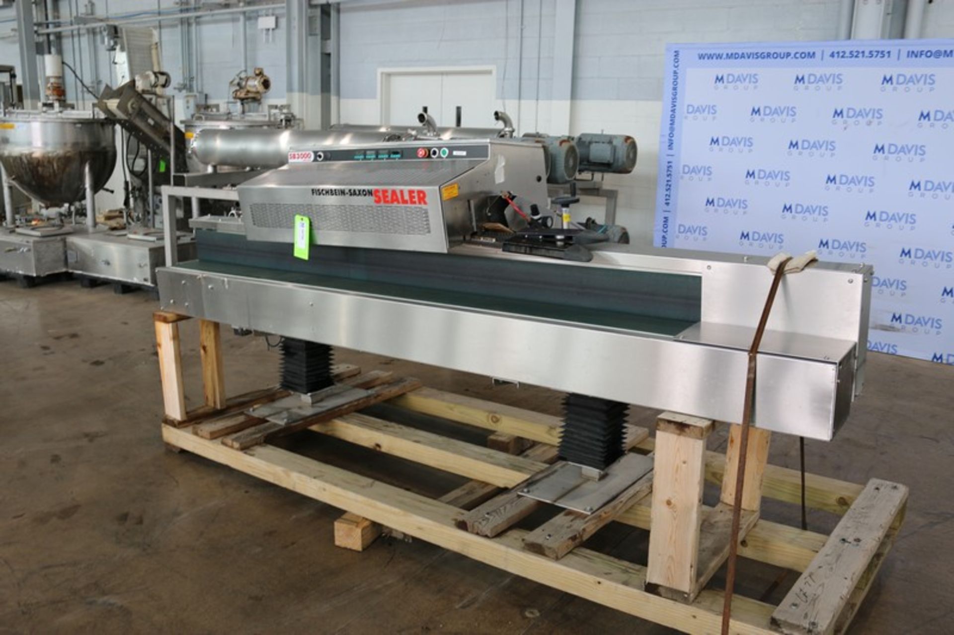 2011 Saxon Sealer,M/N 86307-1, 220/230 Volts, 3 Phase, with Aprox. 6" W Belt, Mounted S/S Frame ( - Image 9 of 9