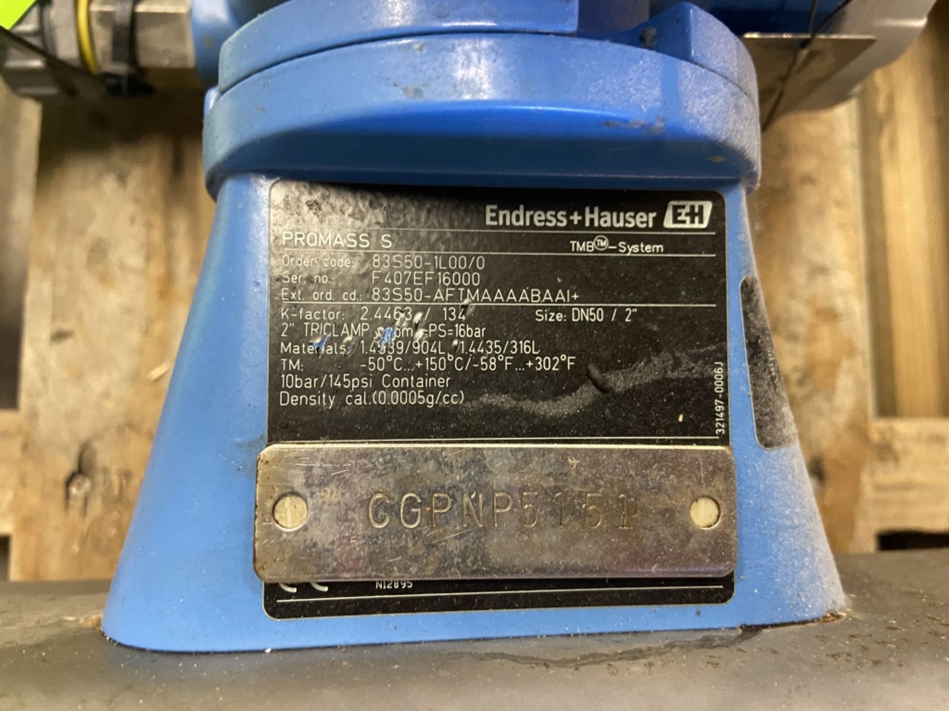 Endress + Hauser EH S/S Flow Meter,Type 4X, with Aprox 2" Clamp Type Inlet/Outlet(INV#84895)(Located - Image 5 of 6