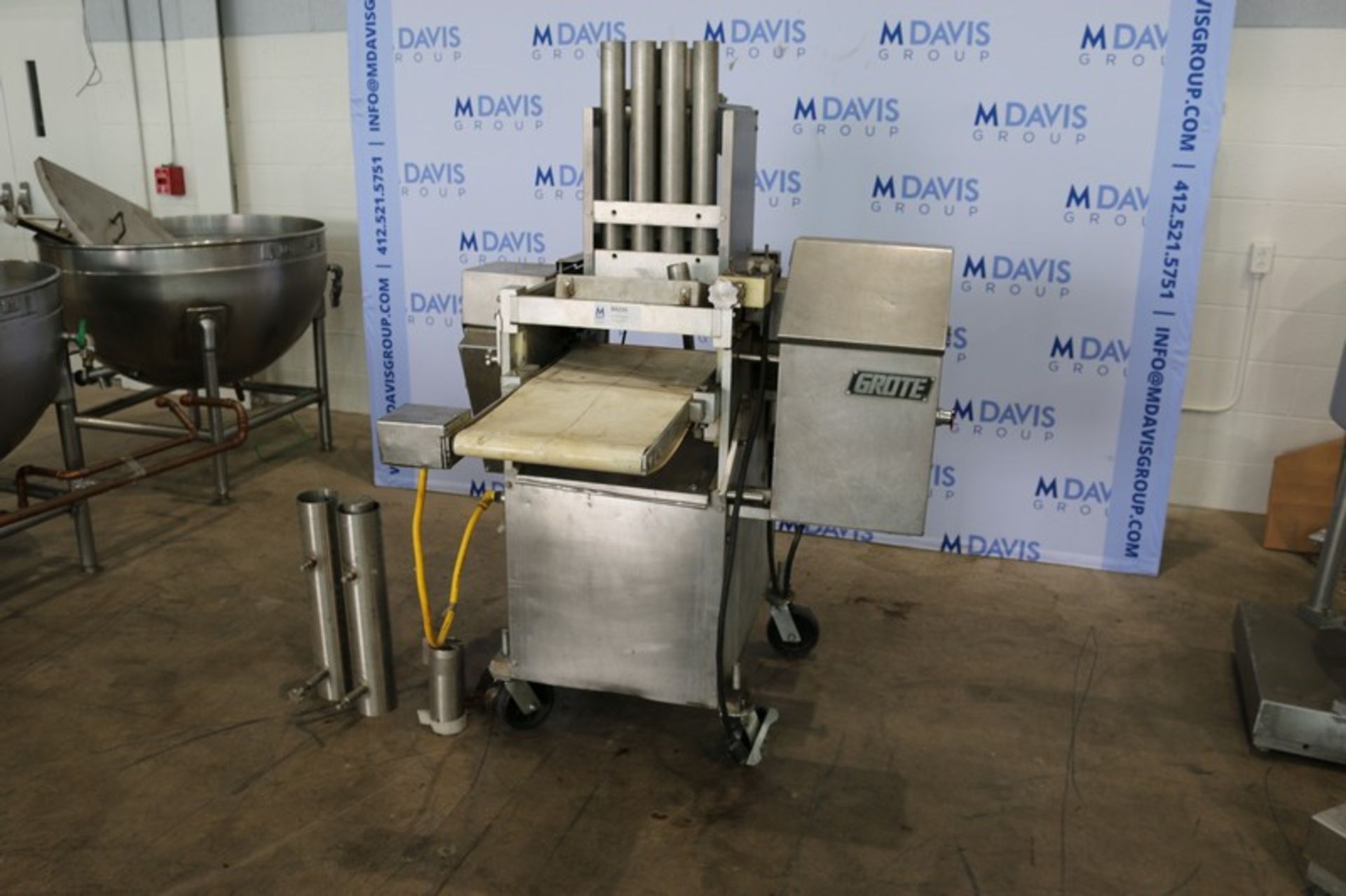 Grote S/S Multi-Slicer, M/N 713, S/N 1047816, with Aprox. 14" W Outfeed Belt, with S/S Infeed
