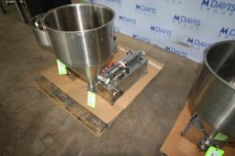 Volumetric Single Piston Filling Machine,M/N 1590i, S/N 1600-30488, with S/S Infeed Funnel(INV#