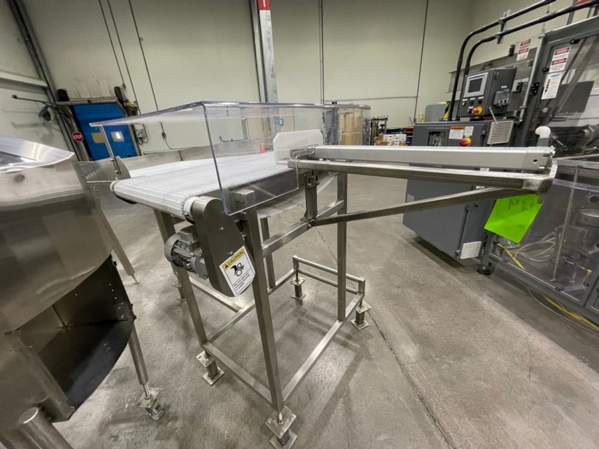 CASE REJECT STATION WITH PNEUMATIC PUSH ARM,APPROX. 35" L X 20" W PRODUCT CONVEYOR, 10" W REJECT ( - Image 3 of 7