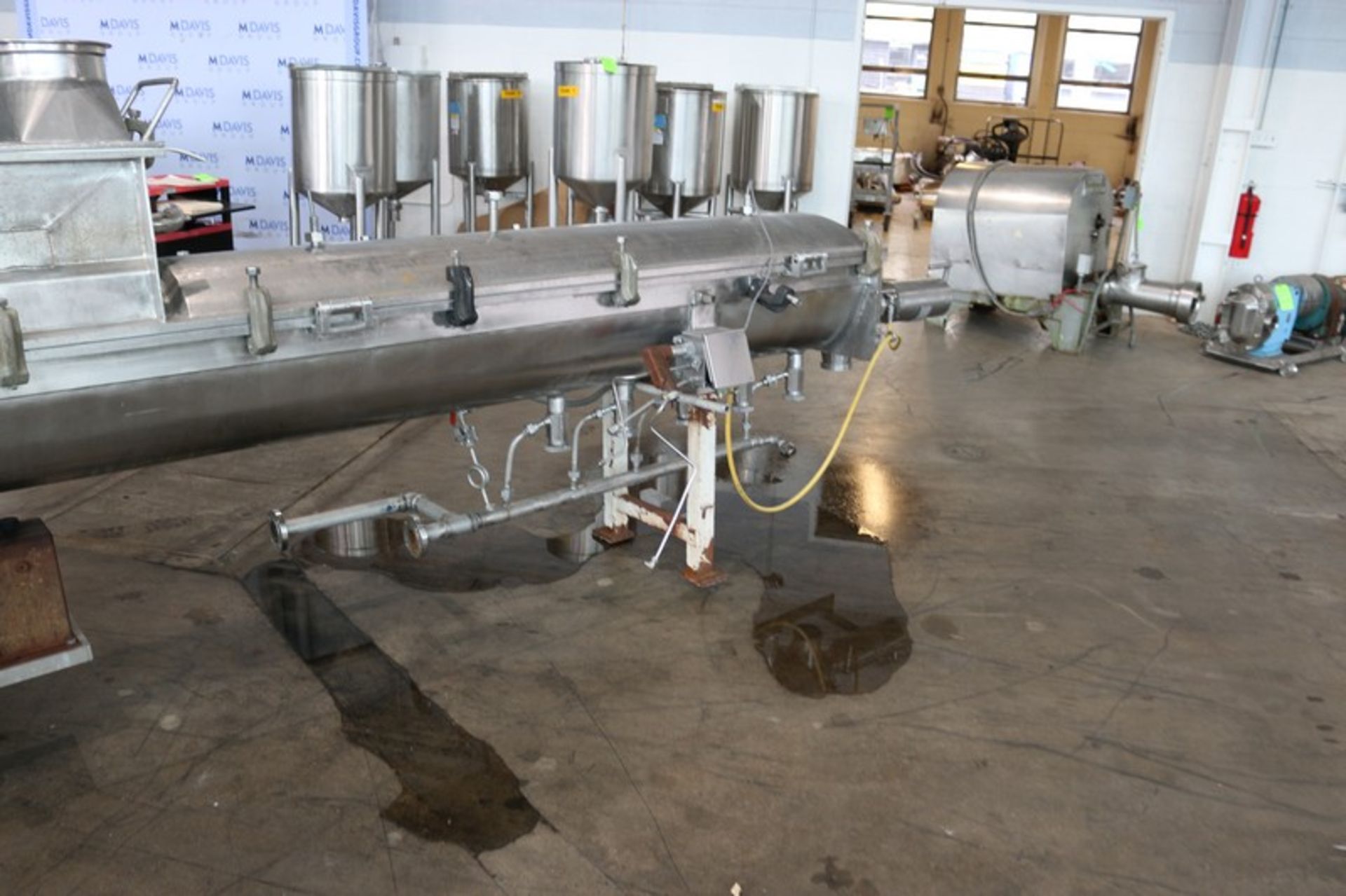 Direct Steam Inject S/S Cheese Auger Cooker, Overall Length: Aprox.15' L, with Baldor 10 hp S/S Clad - Bild 5 aus 8