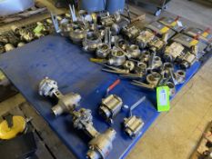 Lot of Assorted Valves,Includes (4) Actuated Ball Valves (12) S/S Butterfly Valves, with (4) Other