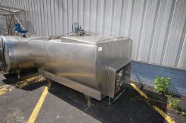 Mueller 700 Gal. S/S Farm Tank,M/N M, S/N 70770, with Freon Jacket, Bottom Sweep Agitation with 1/