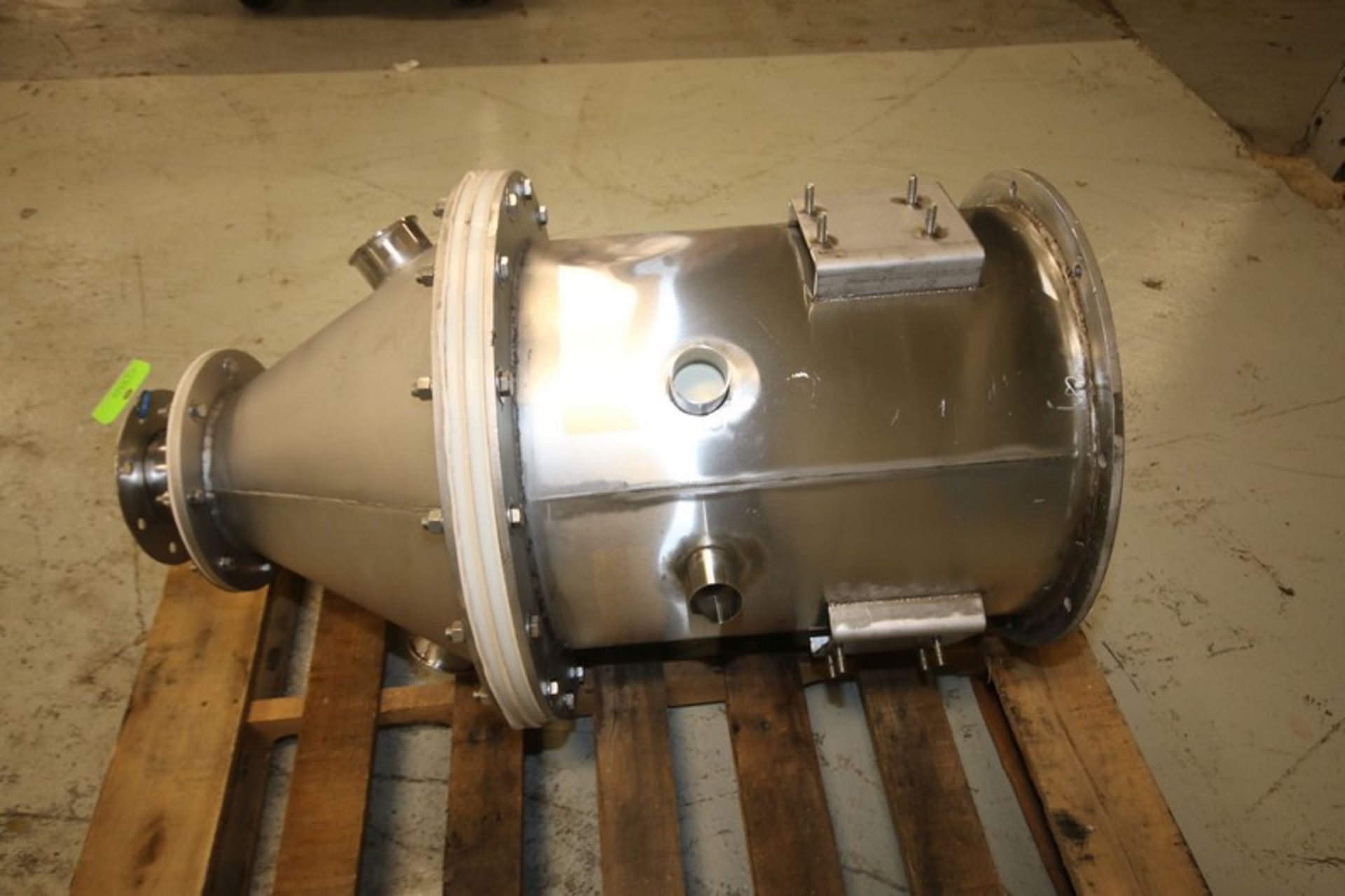 38" L x 24" W S/S Hopper with Teflon Interior, 4" Flange Connector, 3" CT Side Connectors(INV# - Image 3 of 3