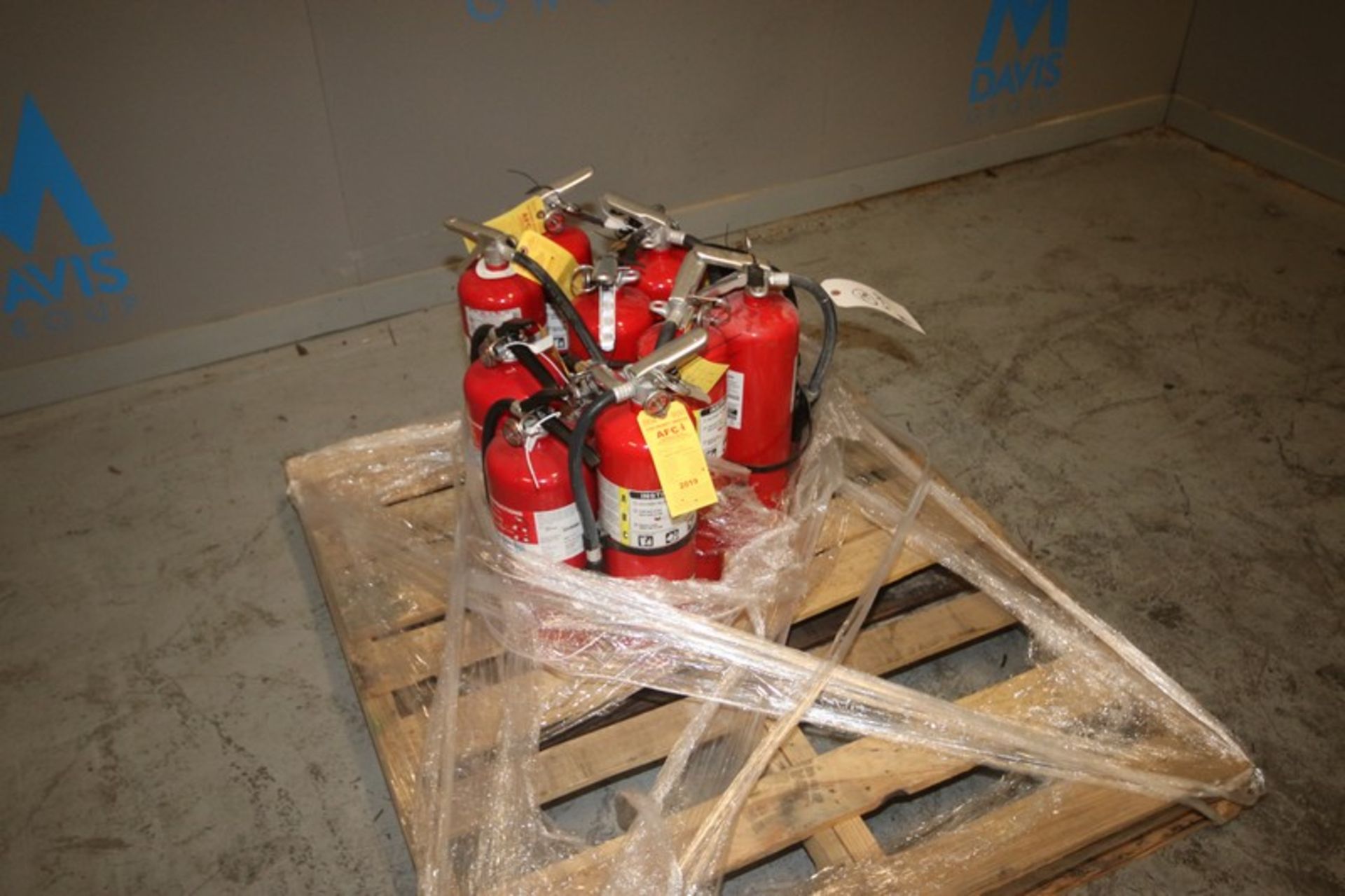 (10) Fire Extinguisher,Assorted Sizes, with Nozzles & Hoses (INV#70535)(LOCATED AT MDG AUCTION