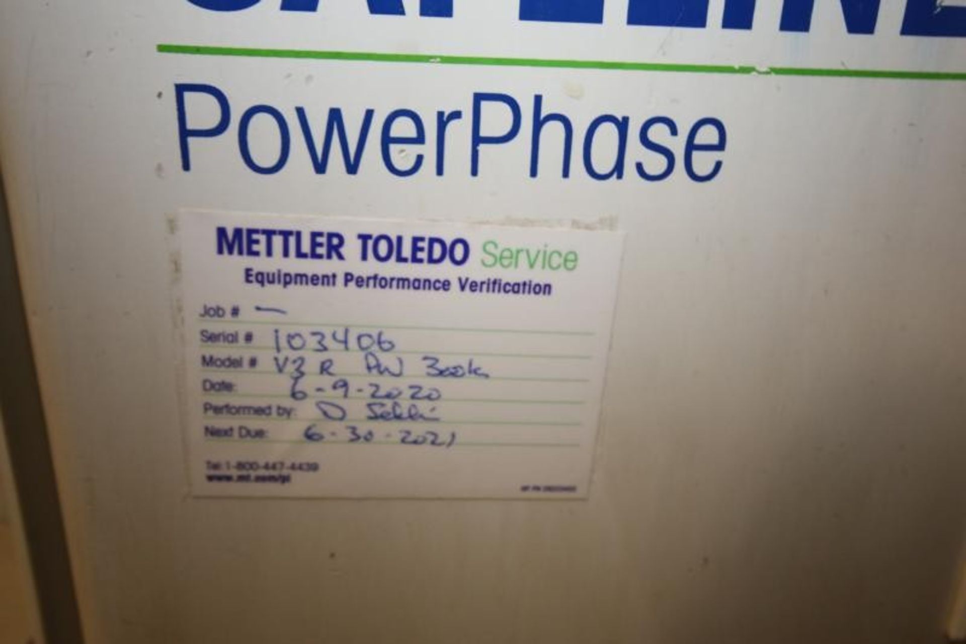 Mettler Toledo/Safeline Metal Detector, Type Power Phase, Model V3 R PW 300K, SN 103406, with 17' - Image 6 of 7
