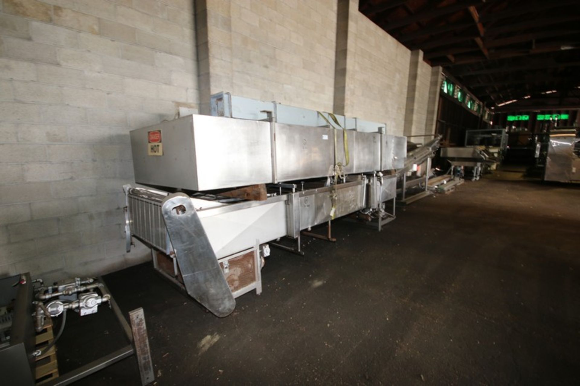 Higgs S/S Conveyor Bakery Fryer,Natural Gas Heated, 14' L x 54"W, Includes Exhaust Hood & Control