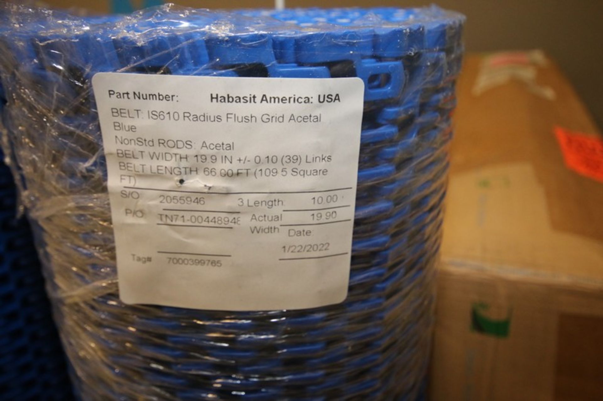 Habasit America Lot of (6) Rolls of New 20" Wide Plastic Conveyor Belting (INV#88530)(Located @ - Image 3 of 3
