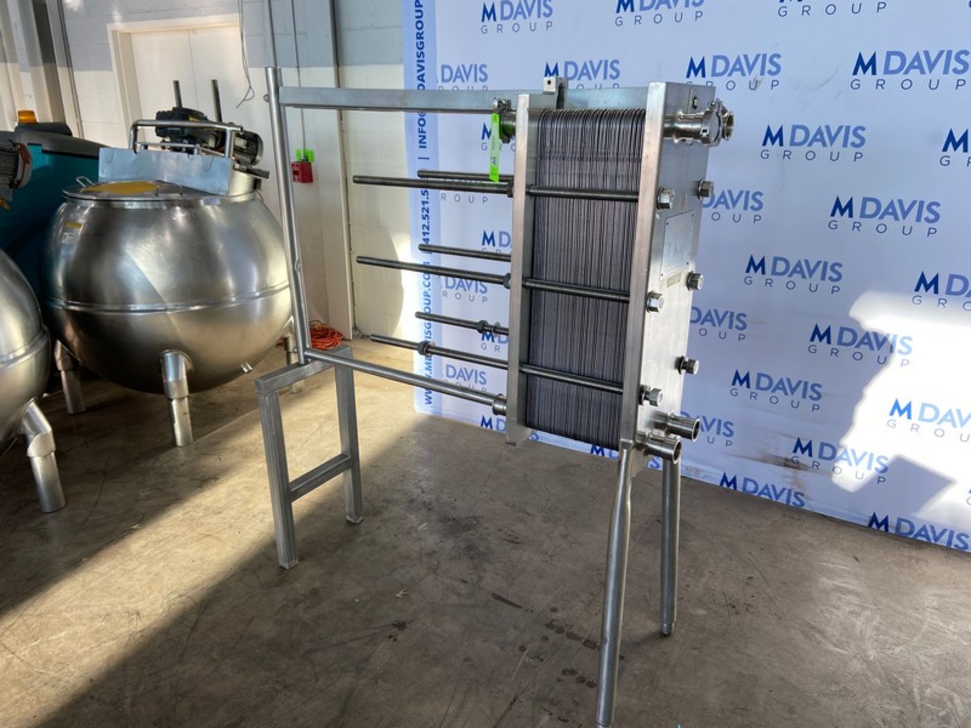 APV Plate Heat Exchanger, M/N HX-S, S/N 15617, with Aprox. (57) Plate, Moutned on S/S Frame (INV# - Bild 2 aus 6